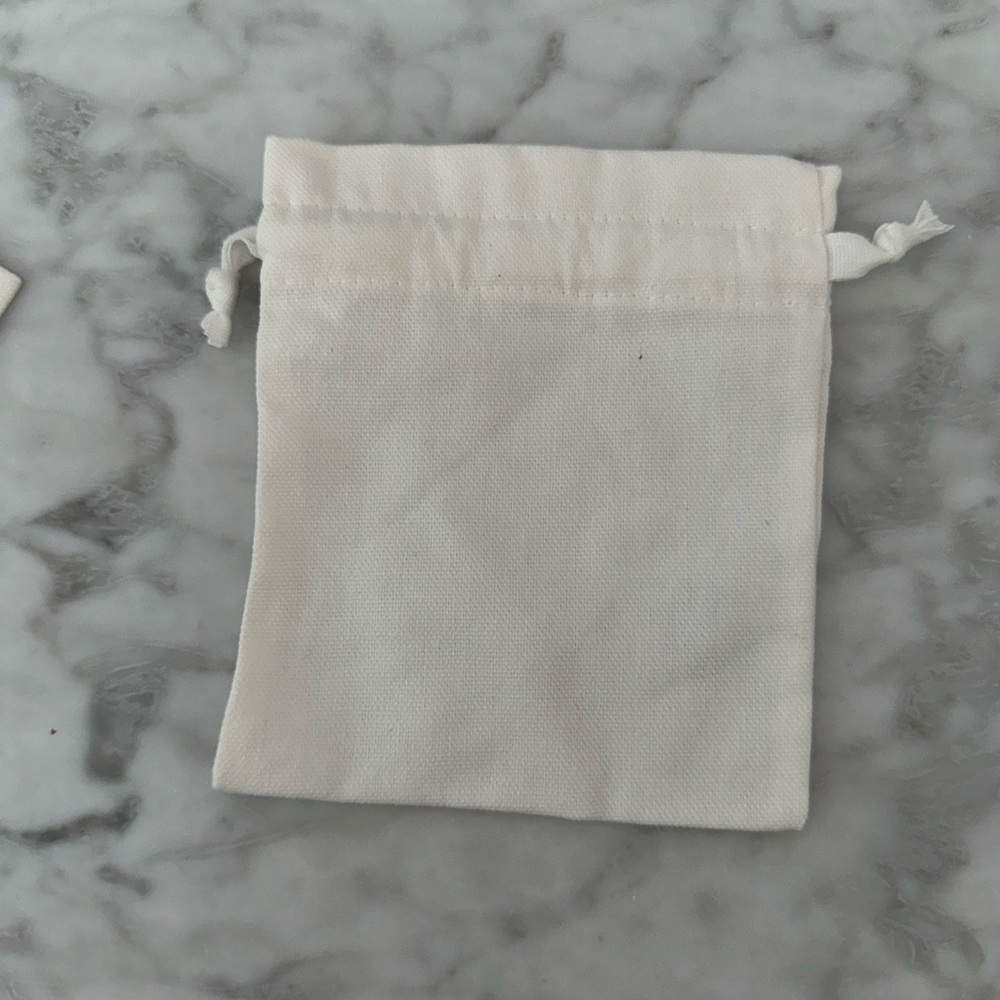 Christian Dior White Drawstring Pouch NEW